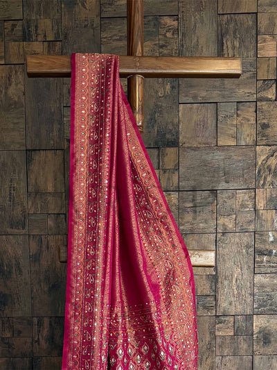 Luxurious Pink-Golden Kanjeevaram Silk Saree with Handcrafted Zari Work for Grand Occasions