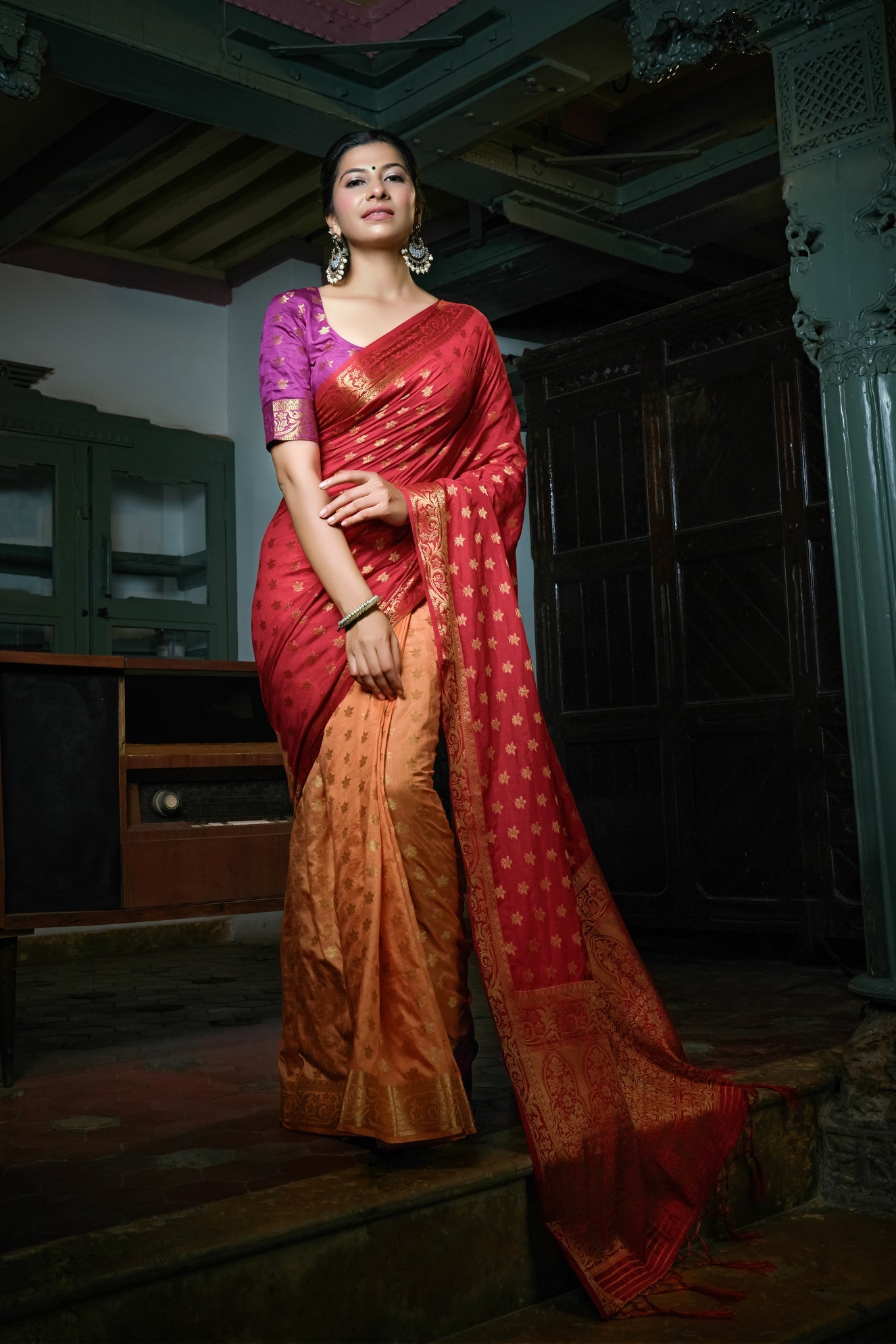 Red Paithani Silk Handloom Saree With Zari Work - Monastoor- Indian  ethnical dress collections with more than 1500+ fashionable indian  traditional dresses and ethnical jewelleries.