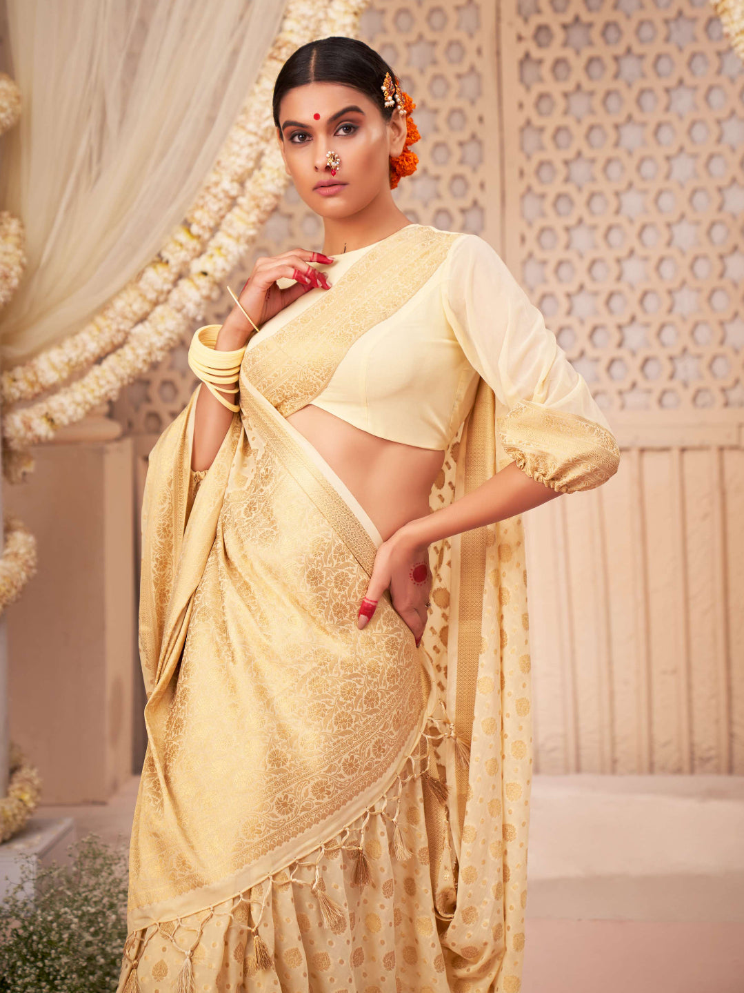 Golden Party Wear Fancy Sequin Embroidery Work Saree, Size: Full at Rs  899/piece in Surat